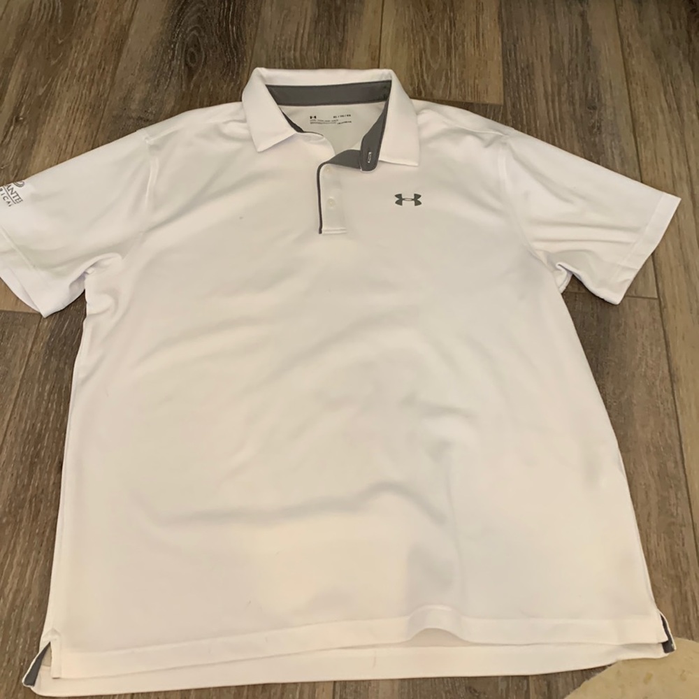 Under Armour Men’s Size XL White Polo